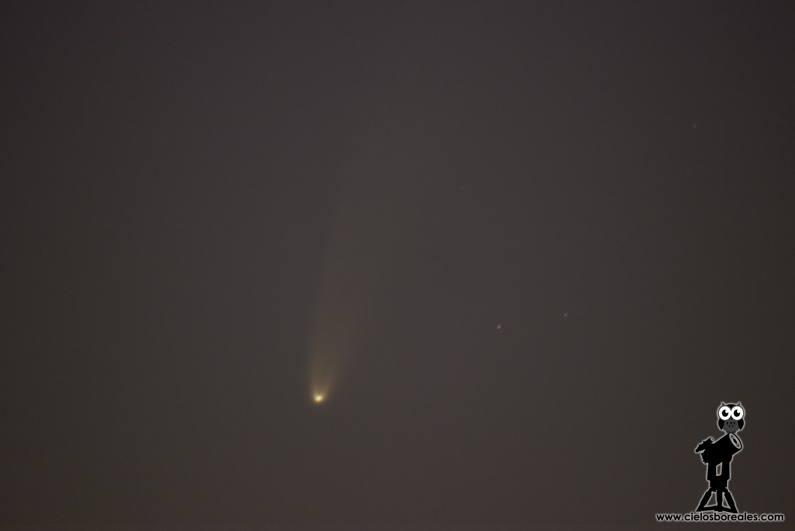El cometa Neowise con telescopio
